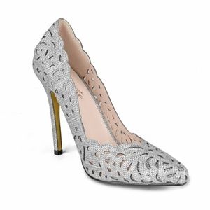 Celeste Perforated Pointy Toe Pump